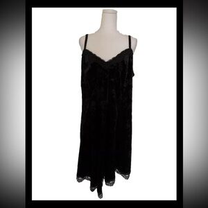 Cosmic Aura Black Lace Trimmed Adjustable Straps Gothic Sundress 1X